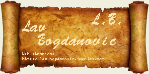 Lav Bogdanović vizit kartica